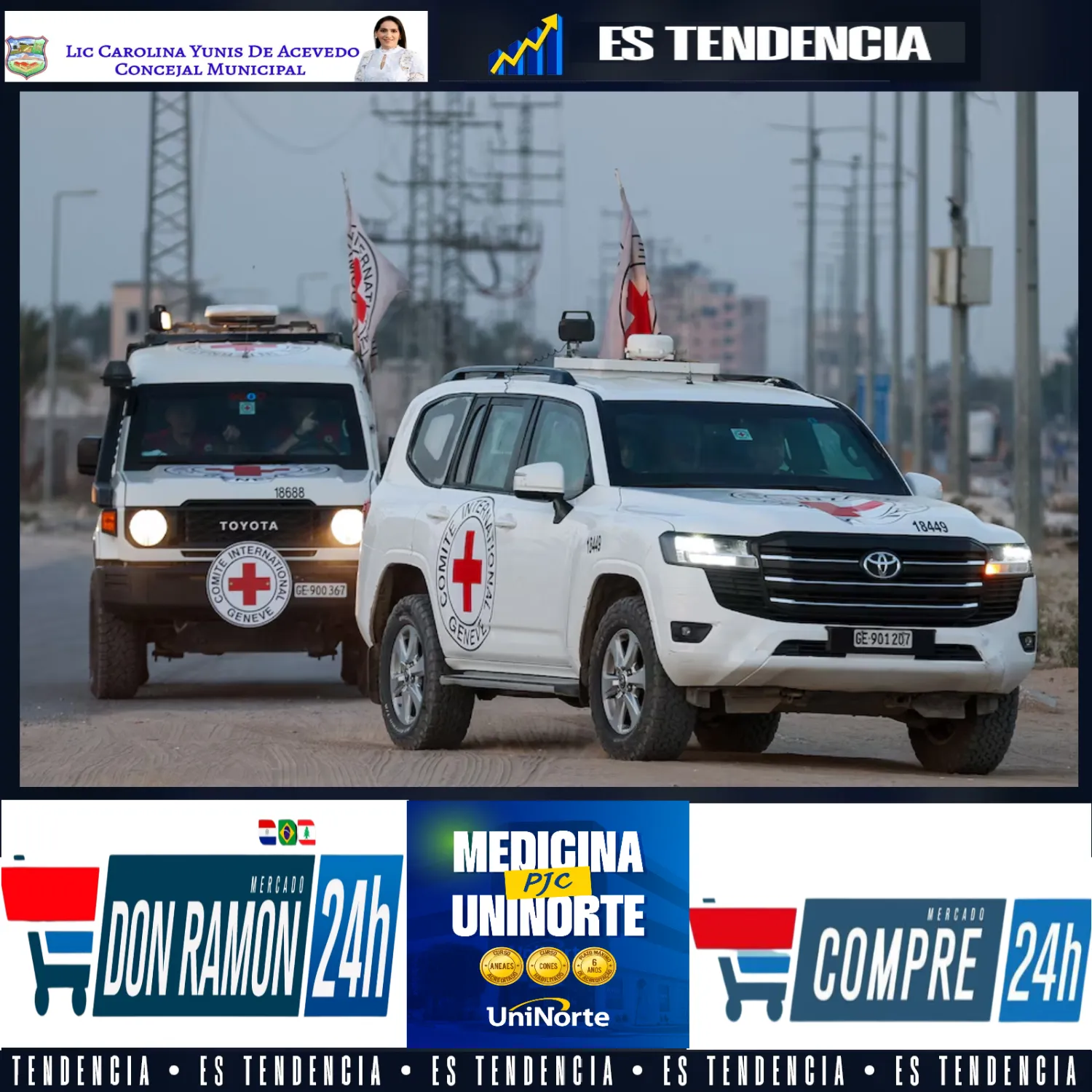 Israel recibió dos ataúdes con restos de rehenes entregados por el grupo terrorista Hamas a la Cruz Roja en Gaza