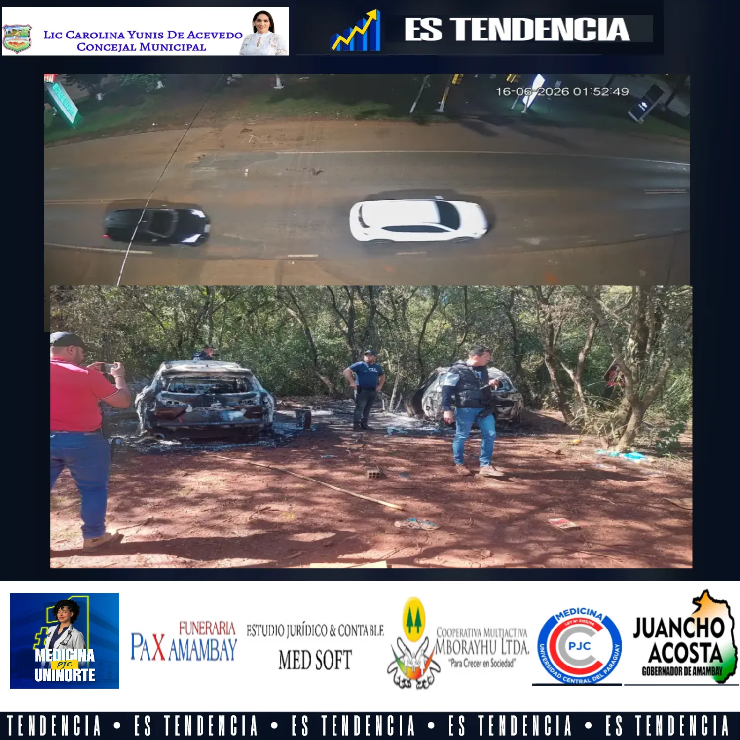 Localizan incinerados dos vehículos utilizados por atracadores del megaasalto de Santa Rita