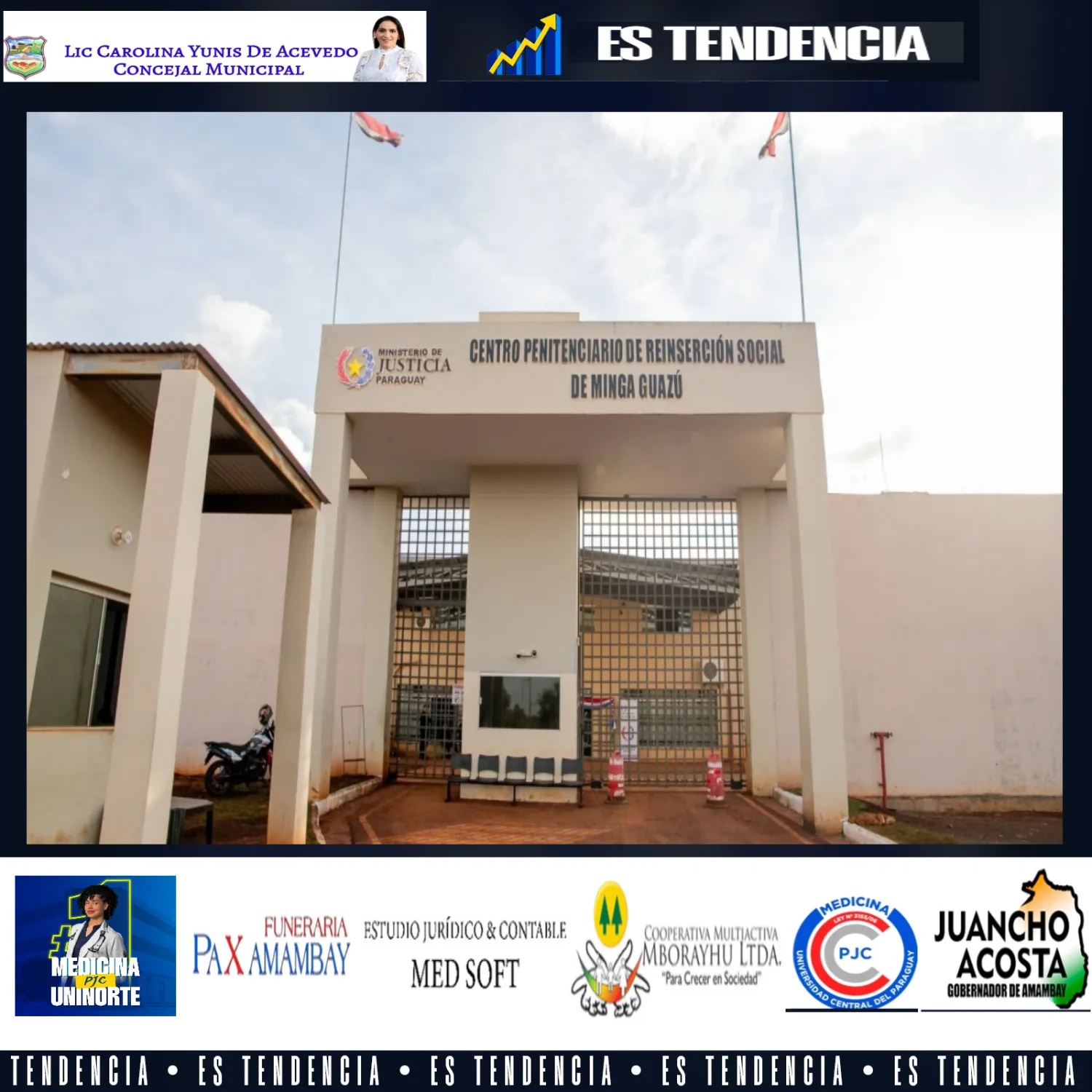 Intento de motín deja cuatro reclusos lesionados en el Centro de Reinserción Social de Minga Guazú