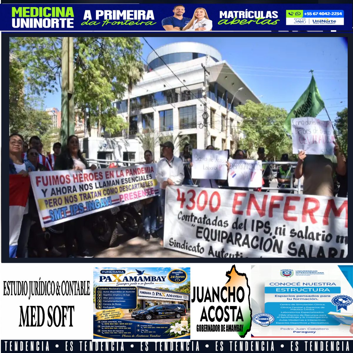 Médicos y enfermeros de IPS protestarán este jueves por reajustes salariales
