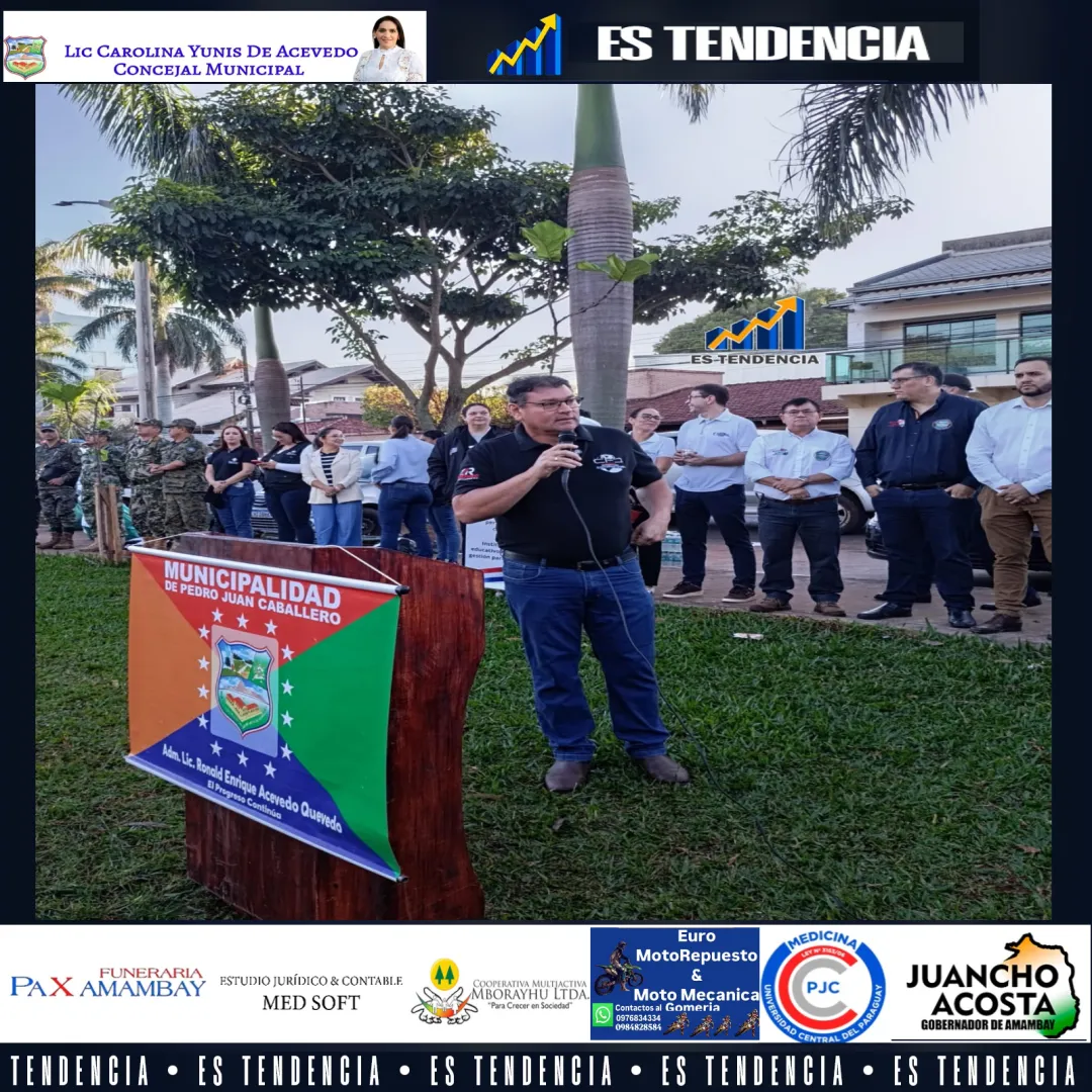 Lic. Cristian Franco Candado Presidente de la Junta Departamental  Asume Gobernación de Amambay, 