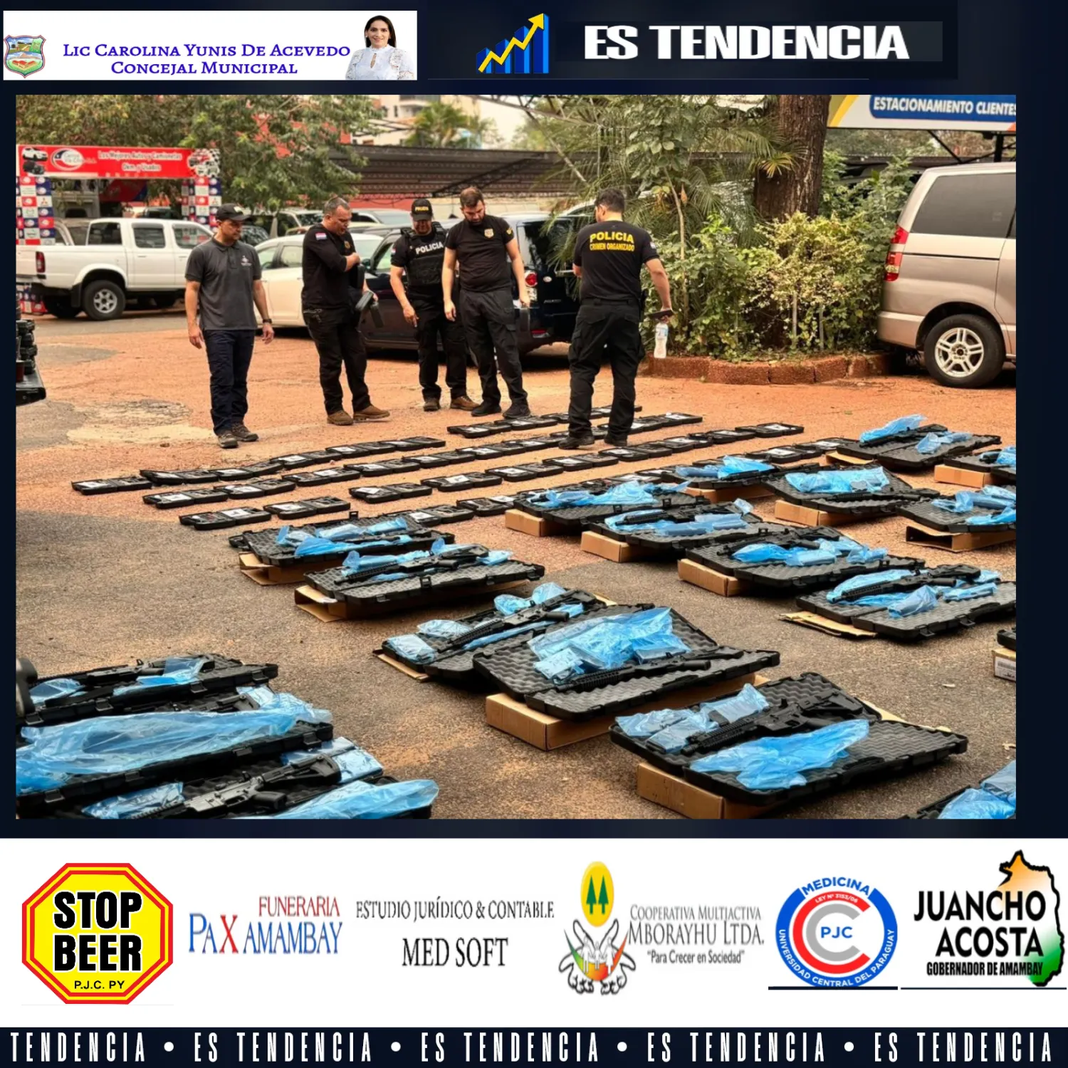 Funcionarios de la Gobernación formarian parte del esquema de tráfico de armas enviados al Brasil. 