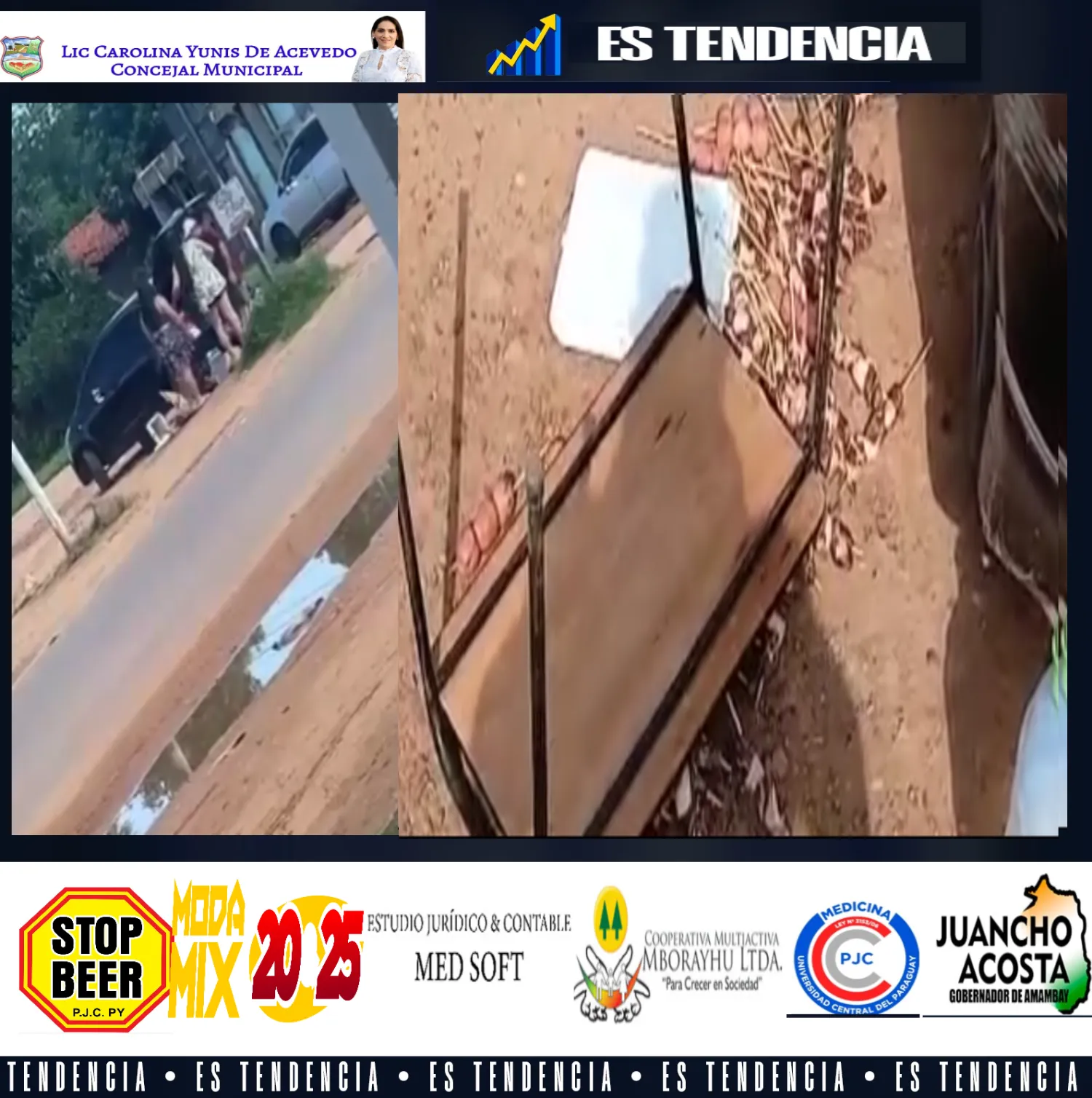 Dos mujeres echaron al suelo los asaditos de un vendedor