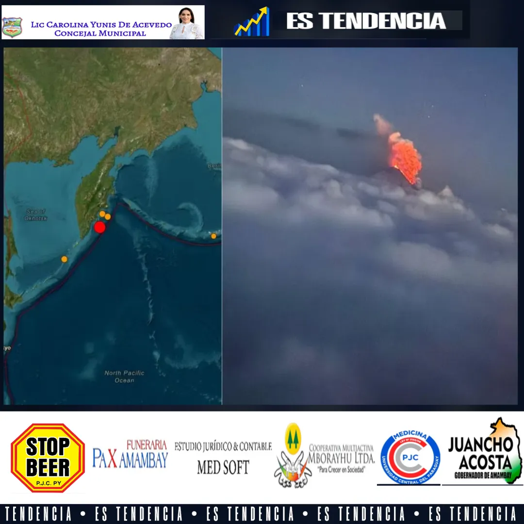 Vulcão entra em erupção na Rússia horas após terremoto