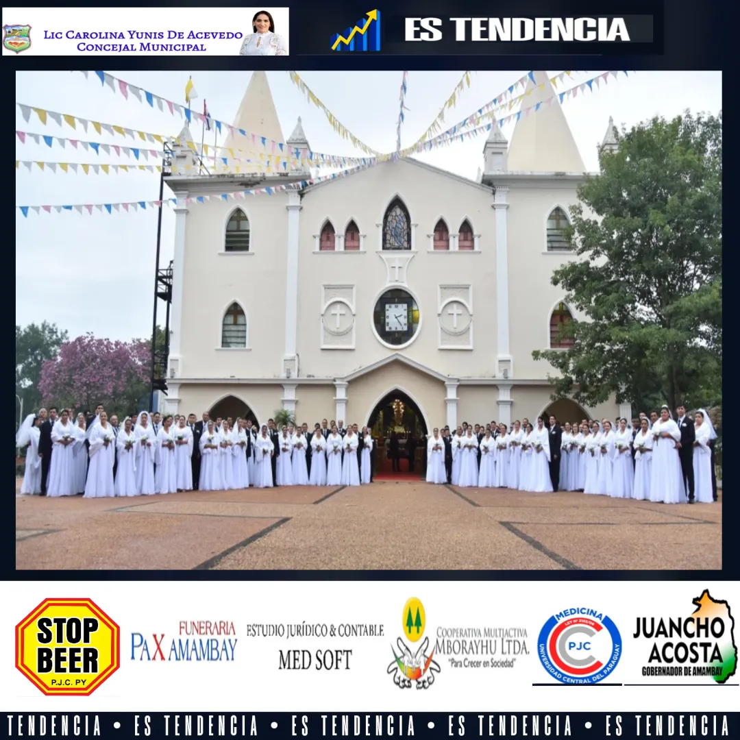 Casi 100 parejas se unen en matrimonio en una emotiva ceremonia religiosa