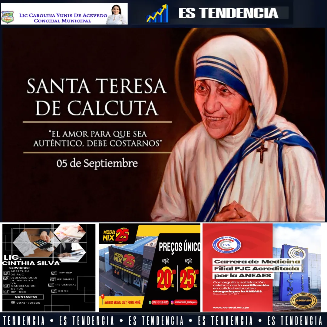 Un día como hoy nació Santa Teresa de Calcuta.