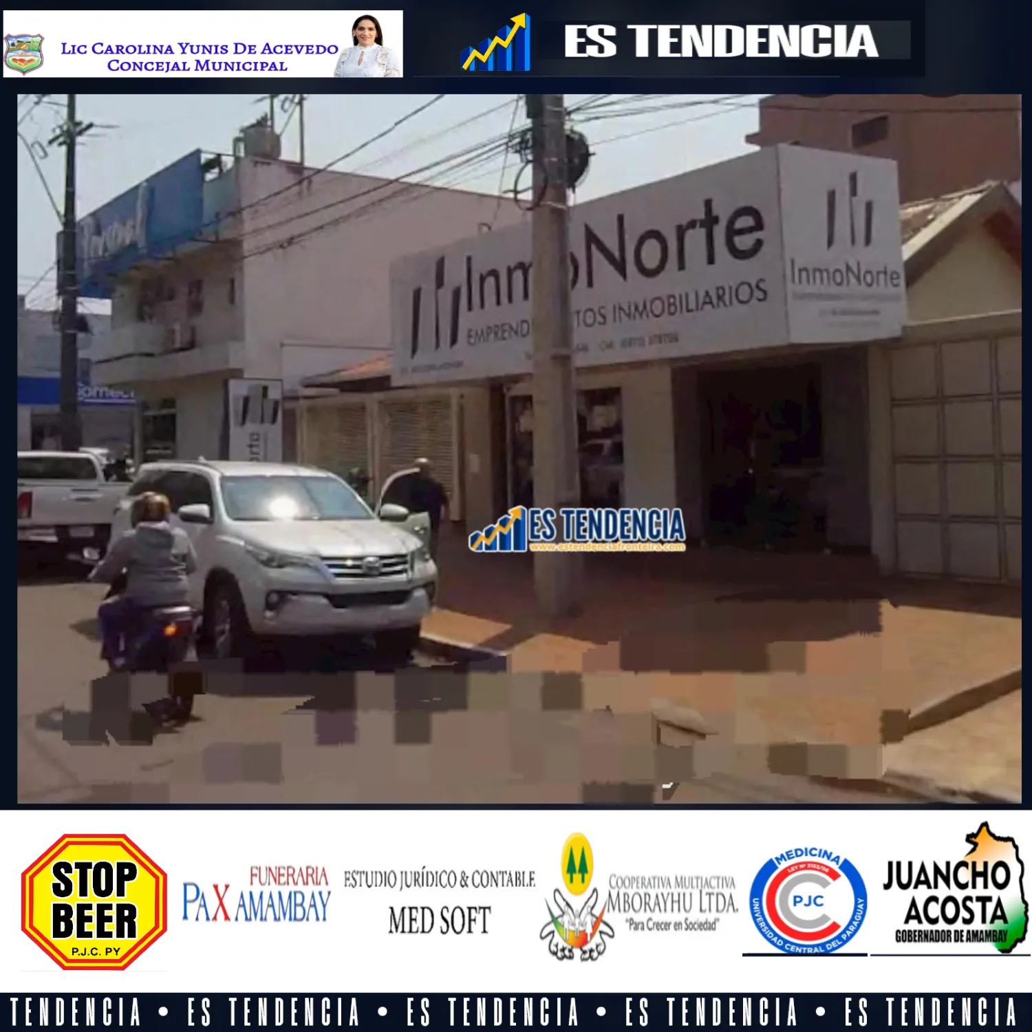 Inmobiliaria ubicada a 30 metros de la Direccion de Policia de Amambay y Base del GEO es asaltada en Pedro Juan Caballero